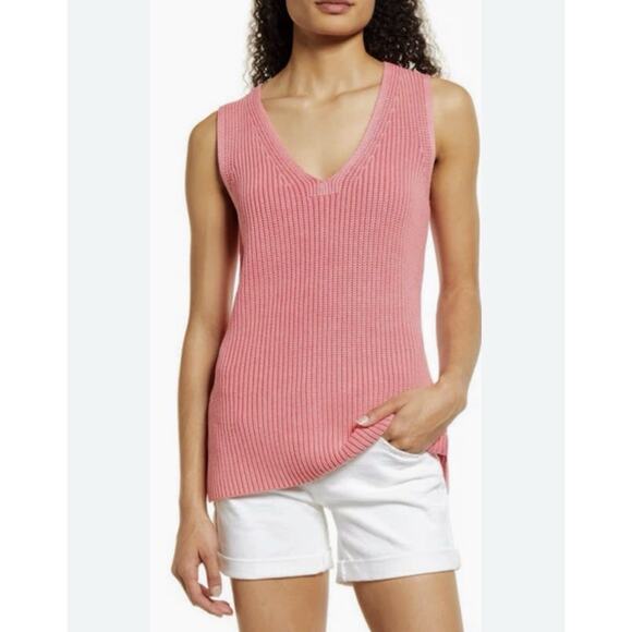 Tommy Bahama Pink Women’s Belle Haven Sweater Tank Size Small - Picture 1 of 9